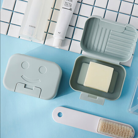 JAJALIN Soap Box Creative Travel Simple Style Soap Laundry Soap Box Drain Soap Soap Box Striped Blue 11*7.5*5cm with Lid JAJALIN Soap Box Creative Travel Simple Style Soap Laundry Soap Box Drain Soap Soap Box Striped Blue 11*7.5*5cm with Lid