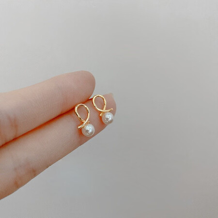 Xiao color 925 white fungus needle imitation pearl design earrings, female temperament, simple and small, small net celebrity personalized earrings, imitation pearl earrings, fashion jewelry for girls, B7Y203-C12, imitation pearl earrings Xiao color 925 white fungus needle imitation pearl design earrings, female temperament, simple and small, small net celebrity personalized earrings, imitation pearl earrings, fashion jewelry for girls, B7Y203-C12, imitation pearl earrings