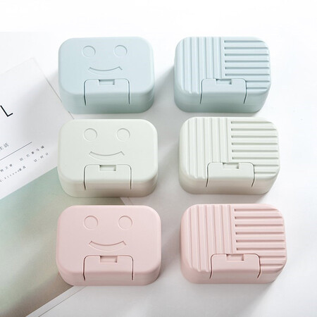 JAJALIN Soap Box Creative Travel Simple Style Soap Laundry Soap Box Drain Soap Soap Box Striped Blue 11*7.5*5cm with Lid JAJALIN Soap Box Creative Travel Simple Style Soap Laundry Soap Box Drain Soap Soap Box Striped Blue 11*7.5*5cm with Lid