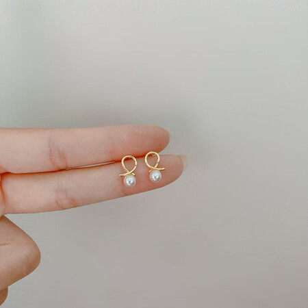 Xiao color 925 white fungus needle imitation pearl design earrings, female temperament, simple and small, small net celebrity personalized earrings, imitation pearl earrings, fashion jewelry for girls, B7Y203-C12, imitation pearl earrings Xiao color 925 white fungus needle imitation pearl design earrings, female temperament, simple and small, small net celebrity personalized earrings, imitation pearl earrings, fashion jewelry for girls, B7Y203-C12, imitation pearl earrings