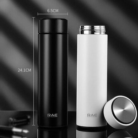 Ranye RAE Vacuum Mug with 304 stainless steel liner double-layer teacup insulated pot for men and women business fashion filter car tea student water cup 450ml black R3106 Ranye RAE Vacuum Mug with 304 stainless steel liner double-layer teacup insulated pot for men and women business fashion filter car tea student water cup 450ml black R3106