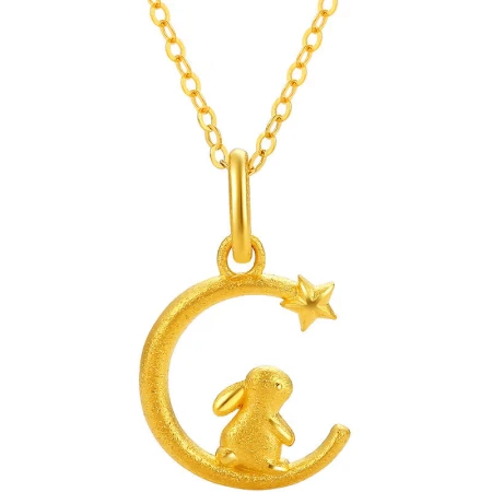 Saturday blessing jewelry pure gold 999 gold pendant women's Wangtu Paradise series meniscus cute rabbit twelve zodiac rabbits small jade rabbit price A0410448 without chain about 1.3g Saturday blessing jewelry pure gold 999 gold pendant women's Wangtu Paradise series meniscus cute rabbit twelve zodiac rabbits small jade rabbit price A0410448 without chain about 1.3g