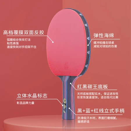 Peak PEAK five-star table tennis racket horizontal straight game finished pair of rackets with racket bag table tennis 10 5-star horizontal straight Peak PEAK five-star table tennis racket horizontal straight game finished pair of rackets with racket bag table tennis 10 5-star horizontal straight