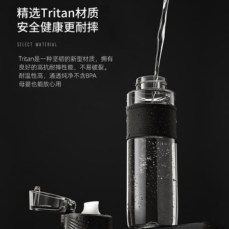 British Vanow Water Cup Sports Water Cup Tritan Material Accompanying Portable Plastic Cup Male and Female Students Large Capacity Tea Cup Dark Night Black British Vanow Water Cup Sports Water Cup Tritan Material Accompanying Portable Plastic Cup Male and Female Students Large Capacity Tea Cup Dark Night Black