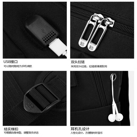 Balang backpack men's backpack large capacity fashion casual business travel laptop bag junior high school high school college student school bag black medium Balang backpack men's backpack large capacity fashion casual business travel laptop bag junior high school high school college student school bag black medium