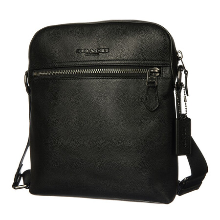 Coach Coach Luxury Men's Small Crossbody Bag Black Leather F68014 QBBK Coach Coach Luxury Men's Small Crossbody Bag Black Leather F68014 QBBK
