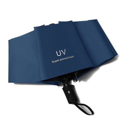 Huixun Automatically open and close UV protection umbrella, damaged package, navy blue Huixun Automatically open and close UV protection umbrella, damaged package, navy blue