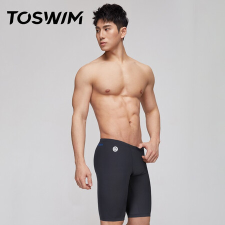 TOSWIM men's knee-length swimming trunks, professional training fitness, quick-drying swimming trunks, hot spring men's swimsuits, blue vitality XL TOSWIM men's knee-length swimming trunks, professional training fitness, quick-drying swimming trunks, hot spring men's swimsuits, blue vitality XL