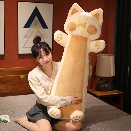 Internet celebrity doodle cat doll doll plush toy long strip doodle cat doll pillow boy girl comfort sleep doll send girlfriend birthday gift rice gold 70cm Internet celebrity doodle cat doll doll plush toy long strip doodle cat doll pillow boy girl comfort sleep doll send girlfriend birthday gift rice gold 70cm