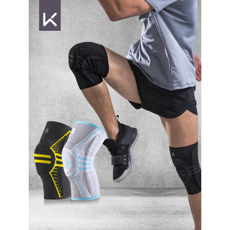 Keep Sports Knee Pads Men's Basketball Running Sports Protector Knee Joint Injury Protection Meniscus Breathable Summer Blade Black Two Pack L Keep Sports Knee Pads Men's Basketball Running Sports Protector Knee Joint Injury Protection Meniscus Breathable Summer Blade Black Two Pack L