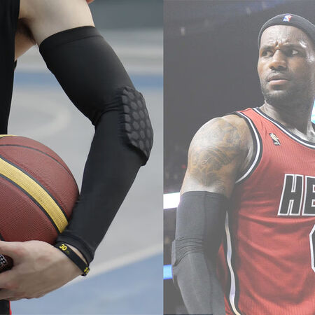 Basketball honeycomb arm guards anti-collision boys and girls elbow guards star training running sports protective gear sleeves Ross black XL single pack Basketball honeycomb arm guards anti-collision boys and girls elbow guards star training running sports protective gear sleeves Ross black XL single pack