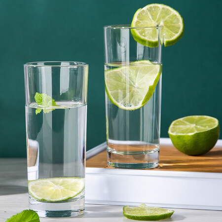 Tianxi TIANXI glass cup 2 packs water cup set household transparent heat-resistant tea cup milk cup beer cup juice cup Tianxi TIANXI glass cup 2 packs water cup set household transparent heat-resistant tea cup milk cup beer cup juice cup