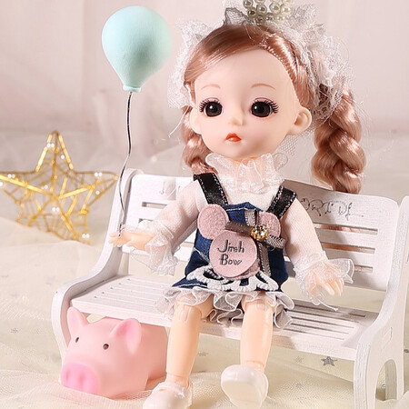 Beijes Children's Chini Barbie Doll Set Toy Girl Mini Dress Up Doll Portable Gift Box Play House Princess Toy Gift Beijes Children's Chini Barbie Doll Set Toy Girl Mini Dress Up Doll Portable Gift Box Play House Princess Toy Gift