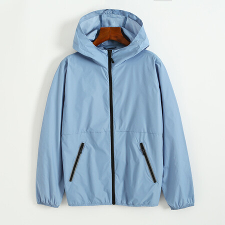 Jeanswest 2021 autumn new jacket male student windbreaker pure color hooded stand-up collar jacket jacket sportswear JW medium blue 2521 XXL Jeanswest 2021 autumn new jacket male student windbreaker pure color hooded stand-up collar jacket jacket sportswear JW medium blue 2521 XXL