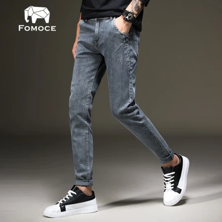 Farmans jeans men's 2023 spring slim-fit pants men's small feet elastic casual men's pants fashion trend men's clothing Farmans jeans men's 2023 spring slim-fit pants men's small feet elastic casual men's pants fashion trend men's clothing
