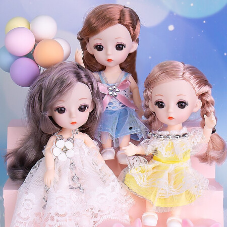 Beijes Children's Chini Barbie Doll Set Toy Girl Mini Dress Up Doll Portable Gift Box Play House Princess Toy Gift Beijes Children's Chini Barbie Doll Set Toy Girl Mini Dress Up Doll Portable Gift Box Play House Princess Toy Gift