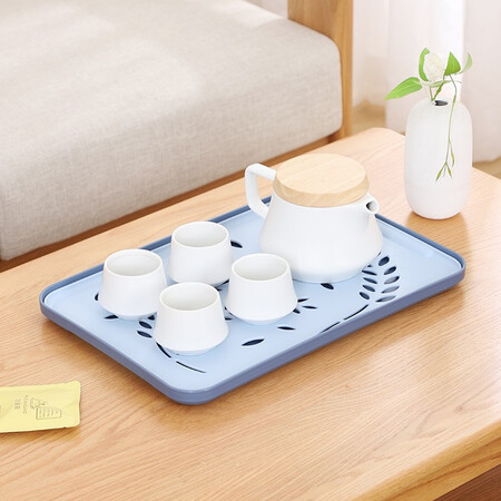 Asto Arsto Household Drainage Tray Multifunctional Plastic Creative Tea Tray Water Cup Plate Dinner Plate Fruit Plate Rectangular Storage Tray-Large Green Asto Arsto Household Drainage Tray Multifunctional Plastic Creative Tea Tray Water Cup Plate Dinner Plate Fruit Plate Rectangular Storage Tray-Large Green