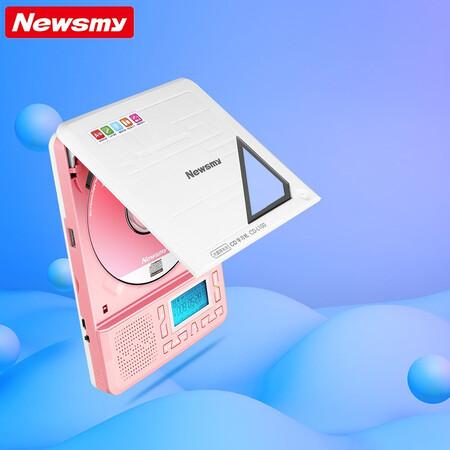 Newman CD learning repeater CD-L100 lithium battery charging version student English teaching CD recorder portable audio speaker mp3 walkman player supports U disk TF card pink Newman CD learning repeater CD-L100 lithium battery charging version student English teaching CD recorder portable audio speaker mp3 walkman player supports U disk TF card pink
