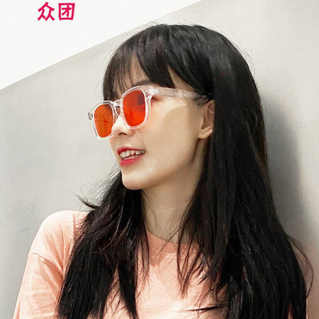 Changyin net red same paragraph square small frame sunglasses Harajuku retro ocean film color glasses fashion personality photo decoration glasses lcy black frame blue film Changyin net red same paragraph square small frame sunglasses Harajuku retro ocean film color glasses fashion personality photo decoration glasses lcy black frame blue film