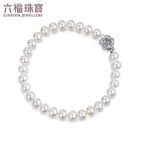 Luk Fook Jewelry Silver 925 Morning Dew Rose Buckle Freshwater Pearl Bracelet Women's Jewelry Pricing F87DSB001 Total weight about 10.52 grams Luk Fook Jewelry Silver 925 Morning Dew Rose Buckle Freshwater Pearl Bracelet Women's Jewelry Pricing F87DSB001 Total weight about 10.52 grams