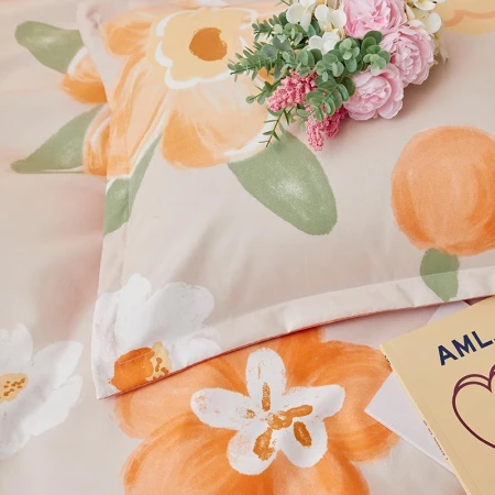 Yalu brushed four-piece set small fresh printing set quilt cover sheet bedding four-piece set C Warm sun flowers blooming standard four-piece quilt cover 200x230cm Yalu brushed four-piece set small fresh printing set quilt cover sheet bedding four-piece set C Warm sun flowers blooming standard four-piece quilt cover 200x230cm