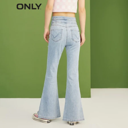 ONLY new design sense hollow high waist slim fit slit horn jeans women 122232035 J32210 washed denim blue 160/64A/SR ONLY new design sense hollow high waist slim fit slit horn jeans women 122232035 J32210 washed denim blue 160/64A/SR