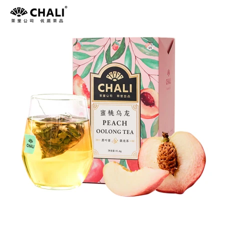 CHALI tea company flower tea peach oolong tea box 15 bags 45g fruit tea bag Tieguanyin white peach oolong CHALI tea company flower tea peach oolong tea box 15 bags 45g fruit tea bag Tieguanyin white peach oolong