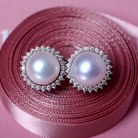 Yuansheng Jewelry Rain Butterfly Freshwater Pearl Earrings Pearl Stud Earrings White Yuansheng Jewelry Rain Butterfly Freshwater Pearl Earrings Pearl Stud Earrings White