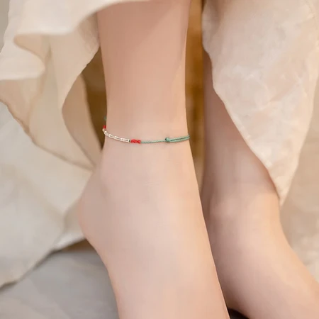 Red makeup Nuo couple bracelets go ashore S925 silver festival high-rise bracelet bamboo red rope anklet women's weaving postgraduate entrance examination must pass birthday gift A5Y408 Qingyun straight up anklet Red makeup Nuo couple bracelets go ashore S925 silver festival high-rise bracelet bamboo red rope anklet women's weaving postgraduate entrance examination must pass birthday gift A5Y408 Qingyun straight up anklet
