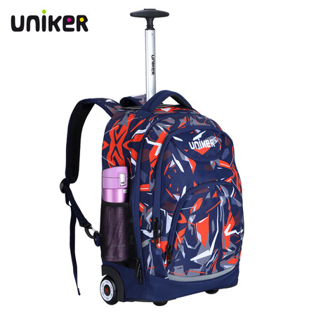 uniker elementary school trolley school bag male backpack female European and American luggage bag casual middle school student school bag lightweight trolley bag dynamic 11097M uniker elementary school trolley school bag male backpack female European and American luggage bag casual middle school student school bag lightweight trolley bag dynamic 11097M
