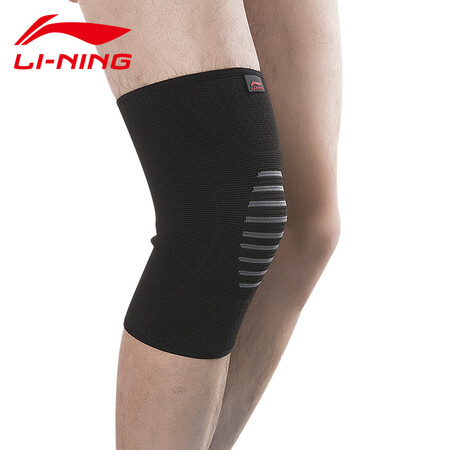 Li Ning LI-NING sports knitted breathable knee pads for men and women basketball running climbing fitness sports protective gear leggings 916-3 black single L size Li Ning LI-NING sports knitted breathable knee pads for men and women basketball running climbing fitness sports protective gear leggings 916-3 black single L size