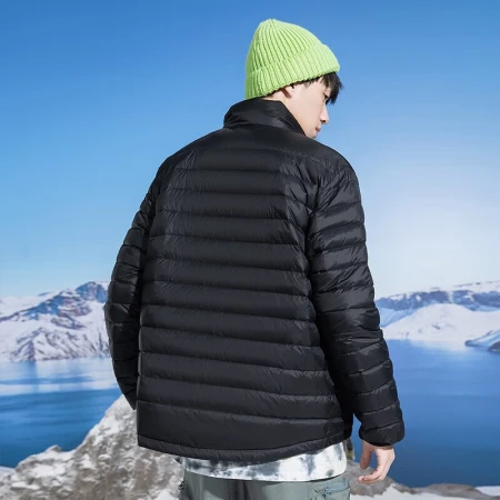 361-degree down jacket men's winter sports and leisure warm windproof trendy zipper stand collar solid color ultra-light men's jacket 652144309-3 basic black L 361-degree down jacket men's winter sports and leisure warm windproof trendy zipper stand collar solid color ultra-light men's jacket 652144309-3 basic black L