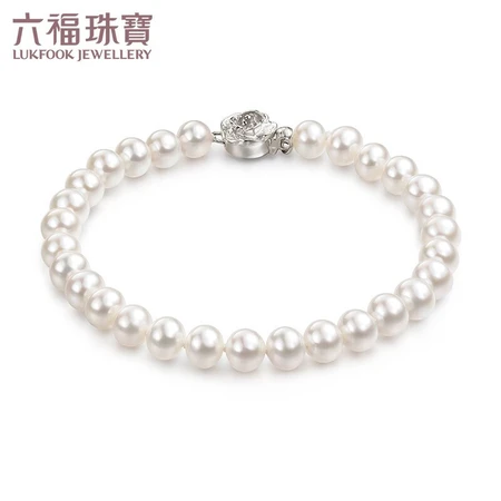 Luk Fook Jewelry Silver 925 Morning Dew Rose Buckle Freshwater Pearl Bracelet Women's Jewelry Pricing F87DSB001 Total weight about 10.52 grams Luk Fook Jewelry Silver 925 Morning Dew Rose Buckle Freshwater Pearl Bracelet Women's Jewelry Pricing F87DSB001 Total weight about 10.52 grams