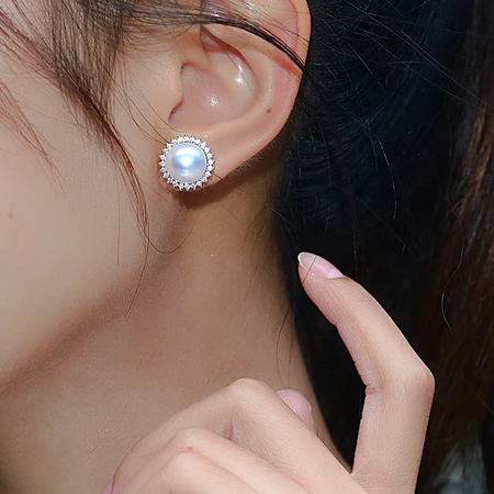 Yuansheng Jewelry Rain Butterfly Freshwater Pearl Earrings Pearl Stud Earrings White Yuansheng Jewelry Rain Butterfly Freshwater Pearl Earrings Pearl Stud Earrings White