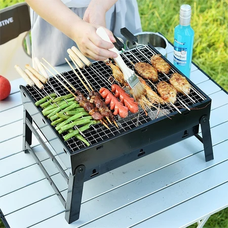 Wooden Dingding grill outdoor picnic grill home portable folding charcoal grill grill Wooden Dingding grill outdoor picnic grill home portable folding charcoal grill grill