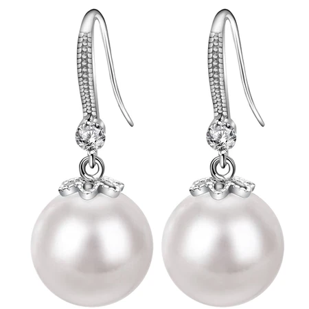 Ms. Qlady 925 Silver Pearl Earrings Women's Fashion Temperament Light Luxury Pearl Earrings Flower Silver Bead Earrings Birthday Gift for Mother Wife Girlfriend Ms. Qlady 925 Silver Pearl Earrings Women's Fashion Temperament Light Luxury Pearl Earrings Flower Silver Bead Earrings Birthday Gift for Mother Wife Girlfriend