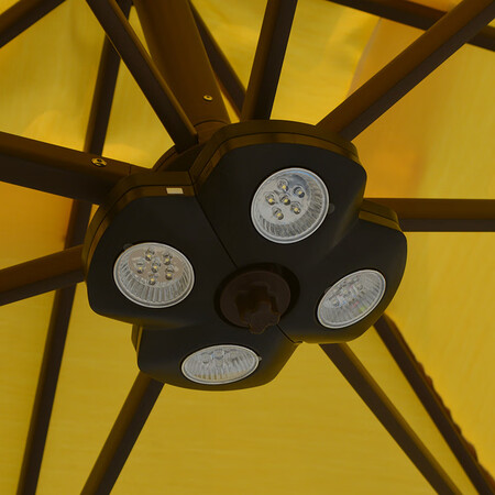 Karlo Fei Fan outdoor furniture parasol umbrella lamp light clip four head six head LED lamp hanging lamp dinner lamp outdoor large size sun umbrella can be battery lamp rechargeable umbrella lamp four yellow light without rechargeable battery device Karlo Fei Fan outdoor furniture parasol umbrella lamp light clip four head six head LED lamp hanging lamp dinner lamp outdoor large size sun umbrella can be battery lamp rechargeable umbrella lamp four yellow light without rechargeable battery device