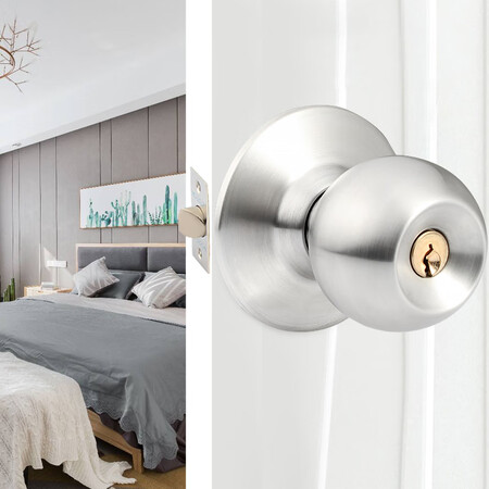 Plum Blossom BLOSSOM Stainless Steel Ball Lock Indoor and Outdoor Door Lock Bathroom Lock 587 Universal Plum Blossom BLOSSOM Stainless Steel Ball Lock Indoor and Outdoor Door Lock Bathroom Lock 587 Universal