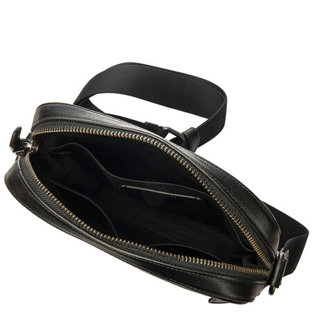 Coach Coach Luxury Men's Small Crossbody Bag Black Leather F68014 QBBK Coach Coach Luxury Men's Small Crossbody Bag Black Leather F68014 QBBK
