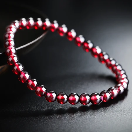 Shiyue jewelry wine red garnet bracelet bracelet crystal agate 5.5-6mm female graceful Shiyue jewelry wine red garnet bracelet bracelet crystal agate 5.5-6mm female graceful