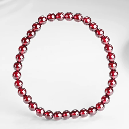 Shiyue jewelry wine red garnet bracelet bracelet crystal agate 5.5-6mm female graceful Shiyue jewelry wine red garnet bracelet bracelet crystal agate 5.5-6mm female graceful