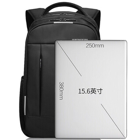 Seven wolves backpack 15.6-inch computer bag business casual commuter water repellent backpack male Oxford cloth large capacity school bag black CD001837-1A Seven wolves backpack 15.6-inch computer bag business casual commuter water repellent backpack male Oxford cloth large capacity school bag black CD001837-1A