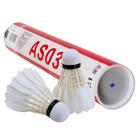 Qiao QIAO badminton training grade resistant duck feather badminton AS03max12 pack/tube Qiao QIAO badminton training grade resistant duck feather badminton AS03max12 pack/tube