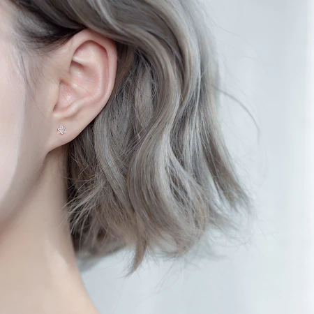 YYEU simple Korean S925 silver earrings female design sense niche temperament earrings personality net red earrings silver silver earrings a pair of main material S925 silver YYEU simple Korean S925 silver earrings female design sense niche temperament earrings personality net red earrings silver silver earrings a pair of main material S925 silver