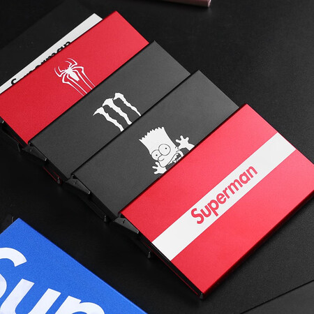 Ba Shi card holder male anime fashion brand metal card holder ultra-thin automatic pop-up anti-degaussing swipe card holder bank card holder card holder business card holder Jiuyang Ba Shi card holder male anime fashion brand metal card holder ultra-thin automatic pop-up anti-degaussing swipe card holder bank card holder card holder business card holder Jiuyang