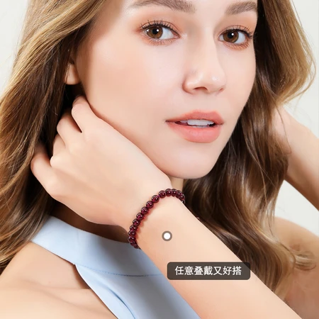 Shiyue jewelry wine red garnet bracelet bracelet crystal agate 5.5-6mm female graceful Shiyue jewelry wine red garnet bracelet bracelet crystal agate 5.5-6mm female graceful