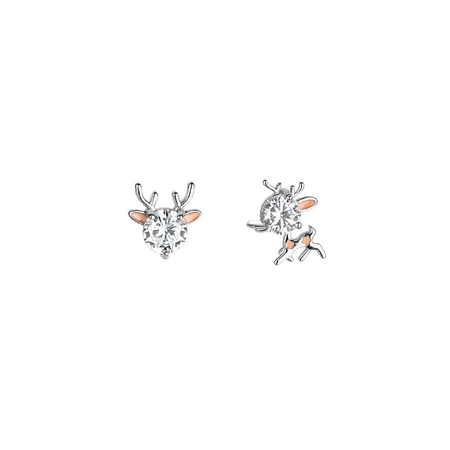 YYEU Asymmetrical Elk 925 Silver Stud Earrings Female Simple, Small, Cute, Exquisite Super Fairy Earrings 925 Silver Deer Asymmetric Earrings YYEU Asymmetrical Elk 925 Silver Stud Earrings Female Simple, Small, Cute, Exquisite Super Fairy Earrings 925 Silver Deer Asymmetric Earrings