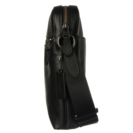 Coach Coach Luxury Men's Small Crossbody Bag Black Leather F68014 QBBK Coach Coach Luxury Men's Small Crossbody Bag Black Leather F68014 QBBK