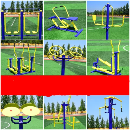 Outdoor fitness equipment outdoor residential community park square elderly sports exercise path milky white three-position waist twister Outdoor fitness equipment outdoor residential community park square elderly sports exercise path milky white three-position waist twister