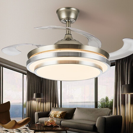Jiabai invisible fan lighting Nordic modern minimalist chandelier led dining room bedroom living room American lamps Chinese lighting Jiabai invisible fan lighting Nordic modern minimalist chandelier led dining room bedroom living room American lamps Chinese lighting